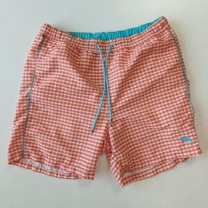 Tommy Bahama Relax orange/white men's swim shorts with safety briefs size M pool